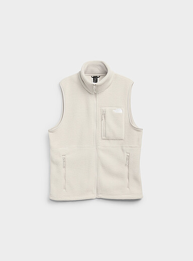 The North Face: La veste polaire zipp&eacute;e sans manches Yumiori Gris clair pour homme