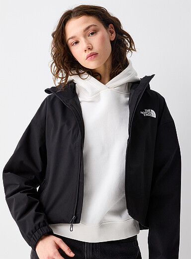 The North Face: Le manteau coupe-vent court Mono Quest Noir pour femme