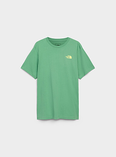 The North Face: Le t-shirt imprim&eacute; exploration Vert &agrave; motifs pour femme