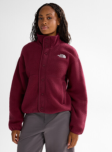 The North Face Burgundy Cragmont plush polar fleece jacket <b>Relaxed fit</b> for women