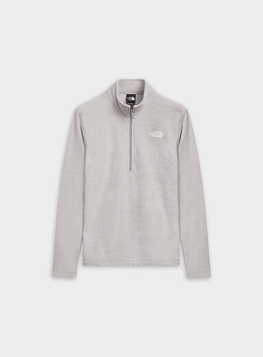 Plush-lined zip-neck sweater