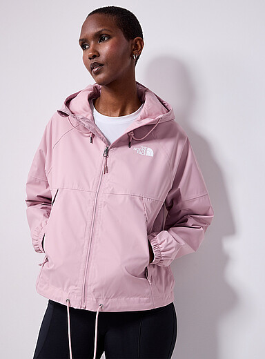 The North Face: L'imperm&eacute;able carr&eacute; &agrave; capuche Antora Vieux rose pour femme