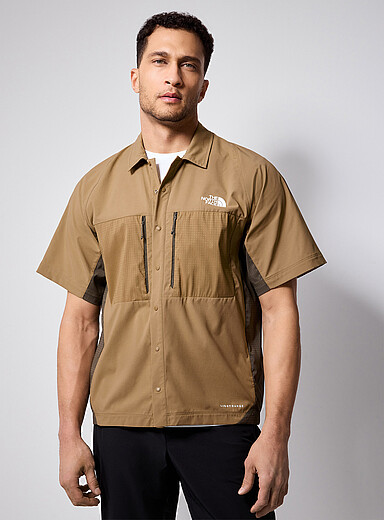 The North Face Honey/Camel Stretch ripstop trail shirt for men