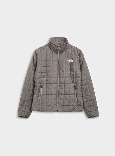 The North Face: La veste matelass&eacute;e col polaire Junction Gris clair pour femme