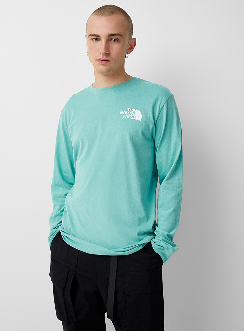 The North Face Teal Box logo long-sleeve T-shirt for men