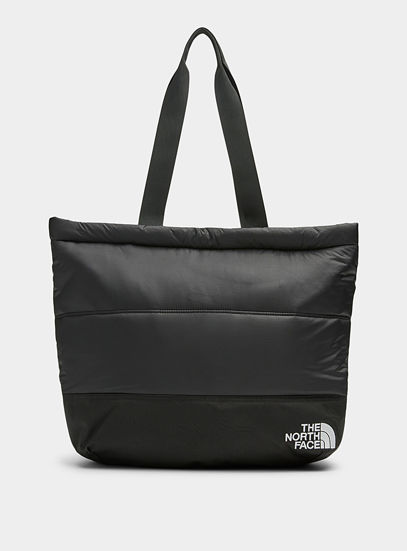 The North Face Black Nuptse quilted tote for women