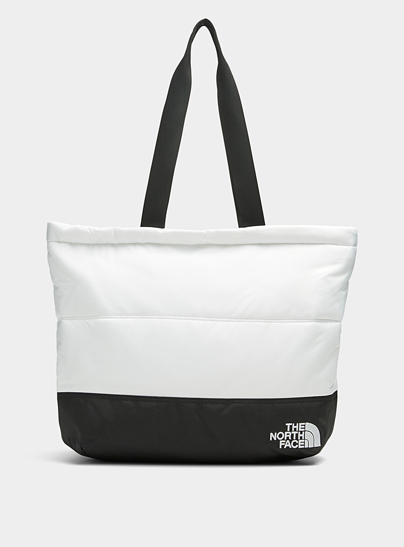 The North Face White Nuptse quilted tote for women