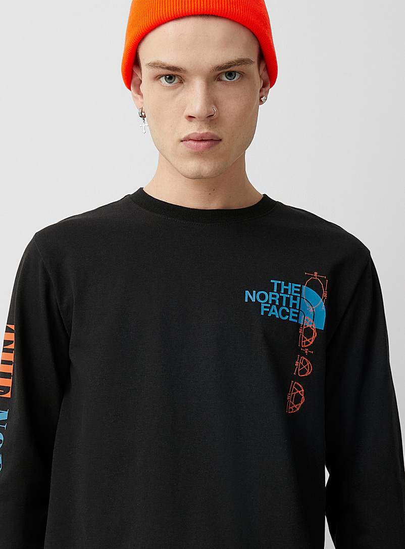 The North Face: Le t-shirt logo perspective Noir pour homme
