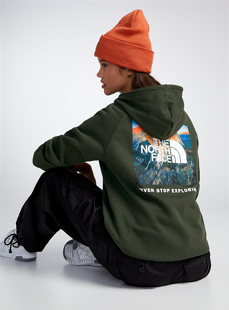 The North Face Mossy Green Box NSE hoodie for women