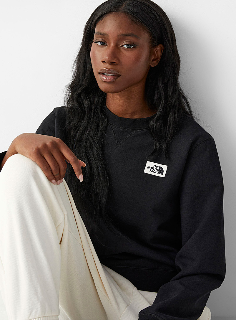 The North Face Black Logo patch sweatshirt for women