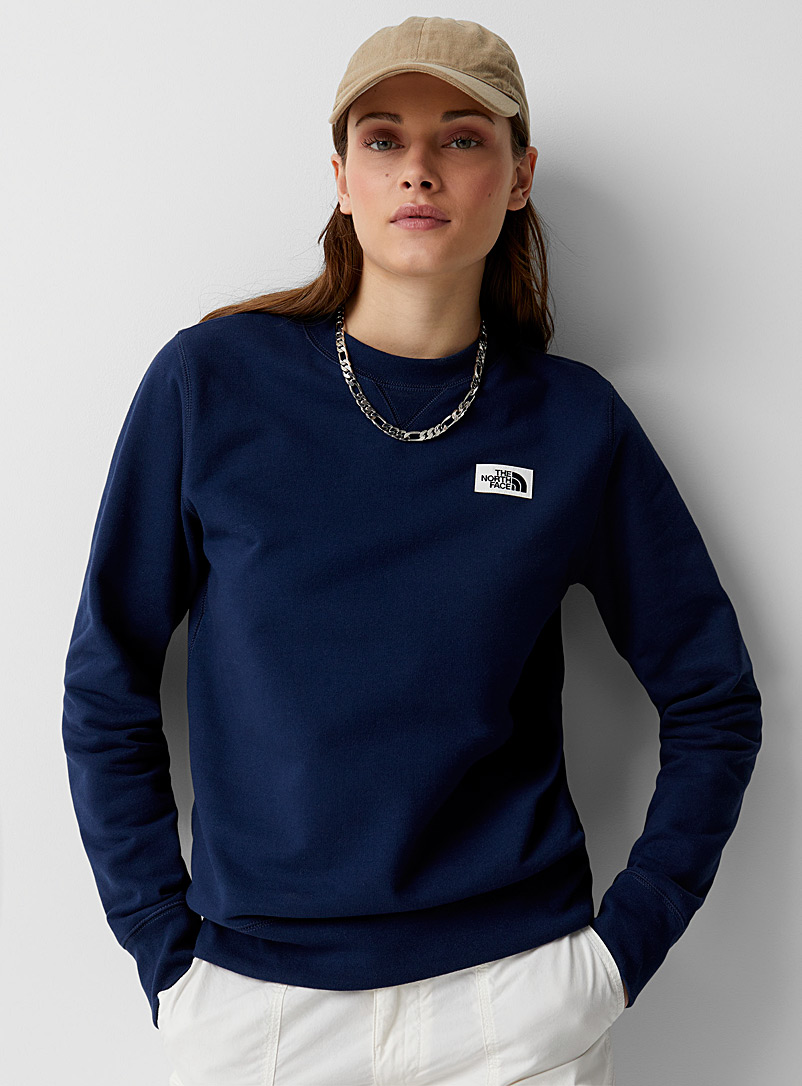 The North Face Marine Blue Logo patch sweatshirt for women