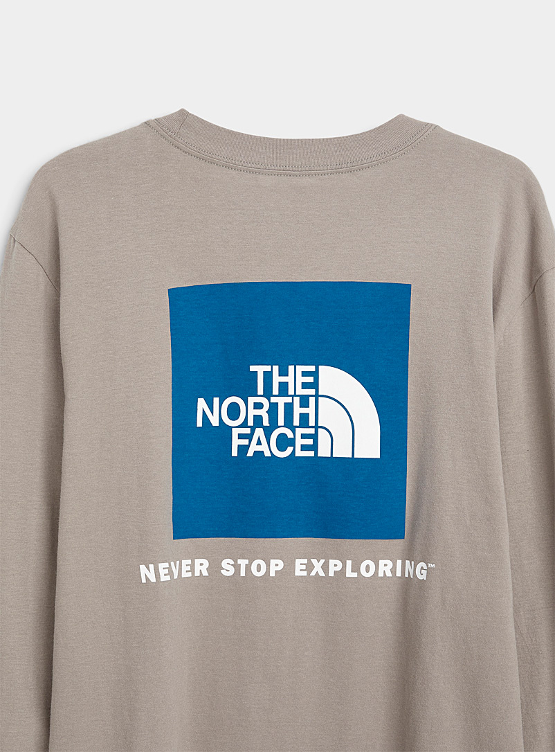 north face never stop exploring t shirt grey