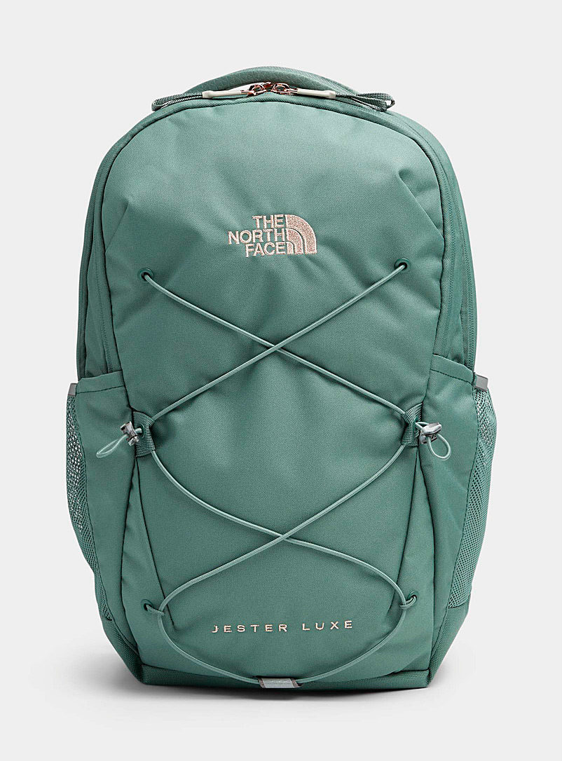 The North Face Mossy Green Jester Luxe backpack for women