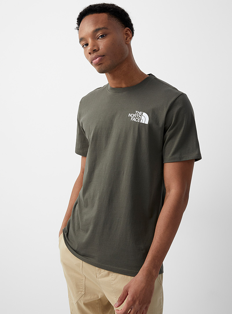 The North Face: Le t-shirt logo Box Vert bouteille pour homme