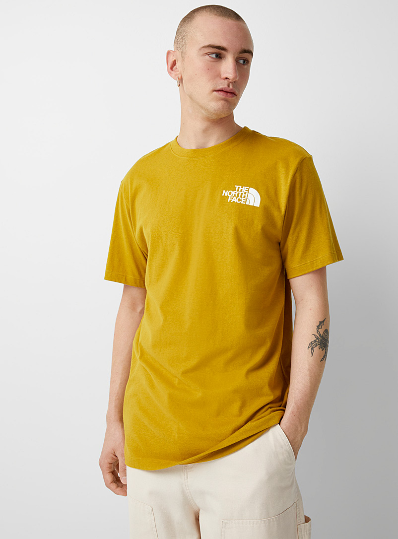 The North Face Golden Yellow Box logo T-shirt for men
