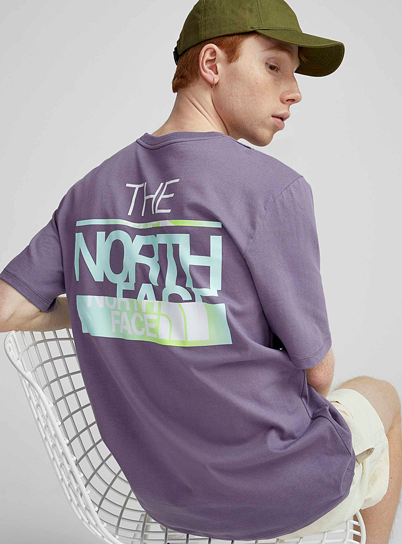 The North Face: Le t-shirt logo fusion graphique Gris pour homme