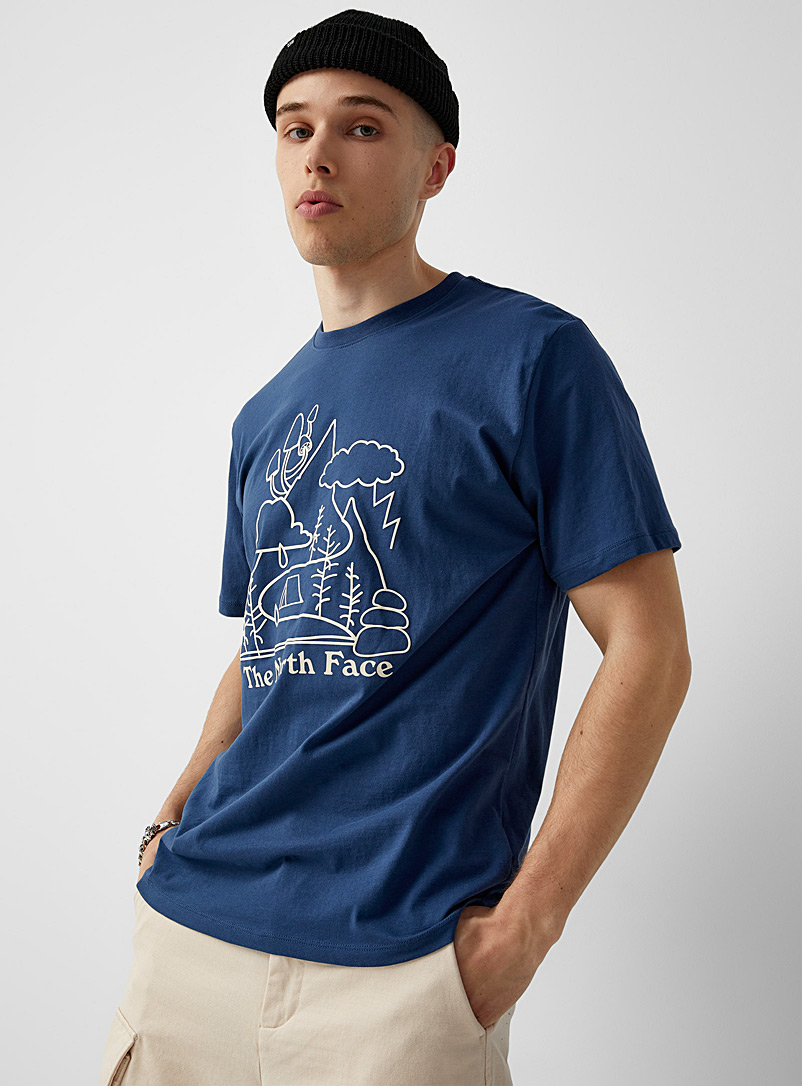 The North Face: Le t-shirt Places We Love Bleu foncé pour homme