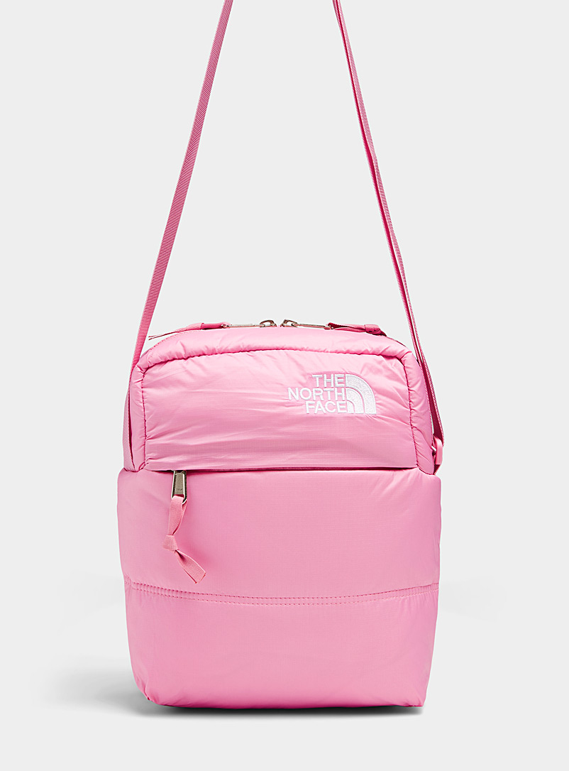 The North Face Pink Nuptse quilted shoulder bag for women