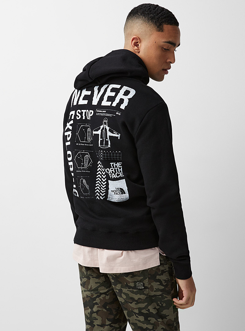 The North Face Black Exploration Black Box hoodie for men