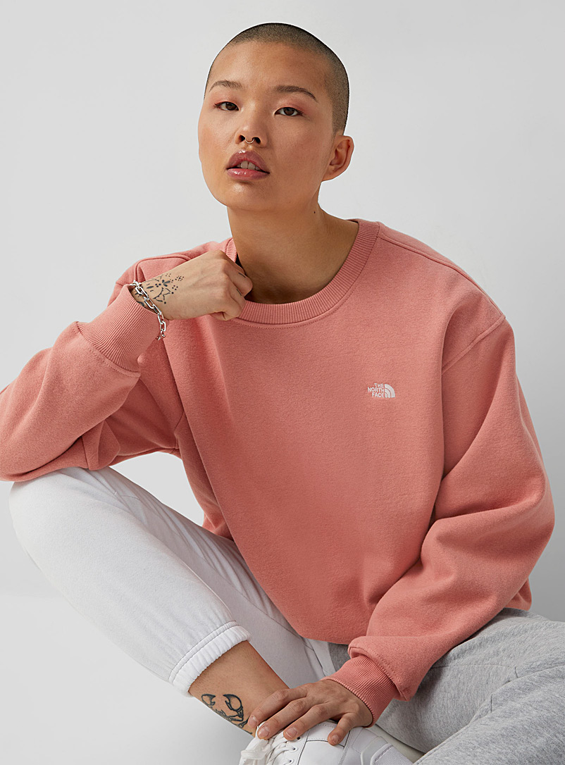 The North Face Dusky Pink Loose mini logo sweatshirt for women