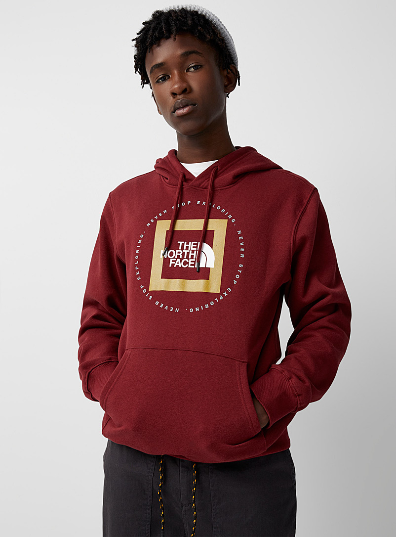 The North Face Ruby Red Geometric logo hoodie for men