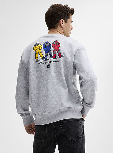The North Face: Le sweat Exploration Gris clair pour homme