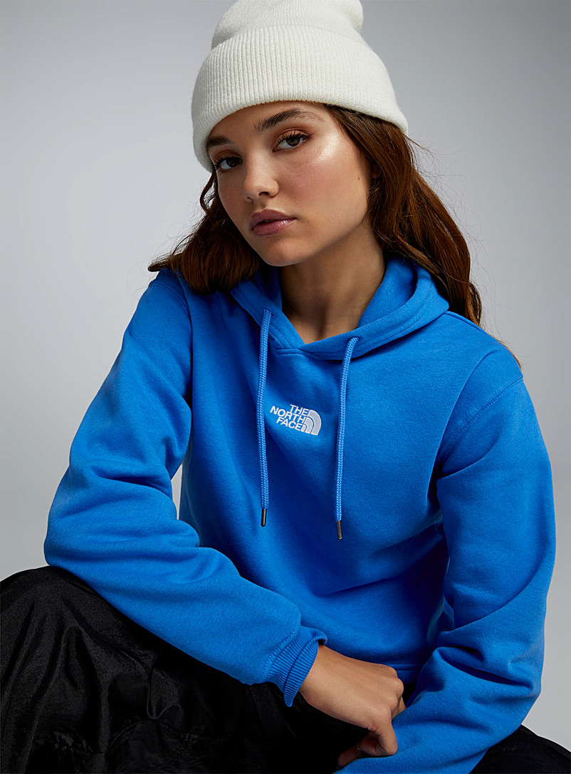 The North Face: Le sweat à capuche bleu logo Bleu pour femme