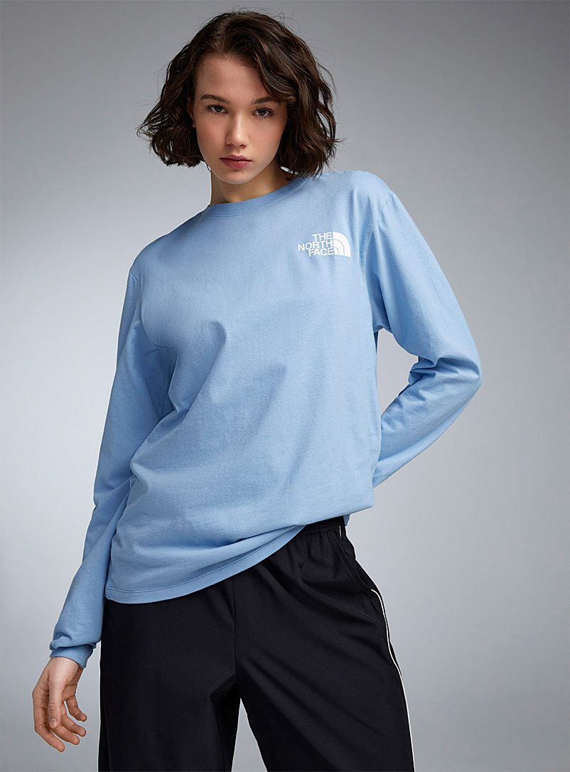 The North Face: Le t-shirt logo Box Bleu pâle-bleu poudre pour femme