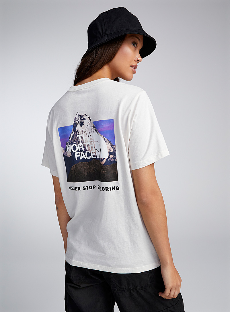 The North Face: Le t-shirt logo Box NSE Ivoire blanc os pour femme