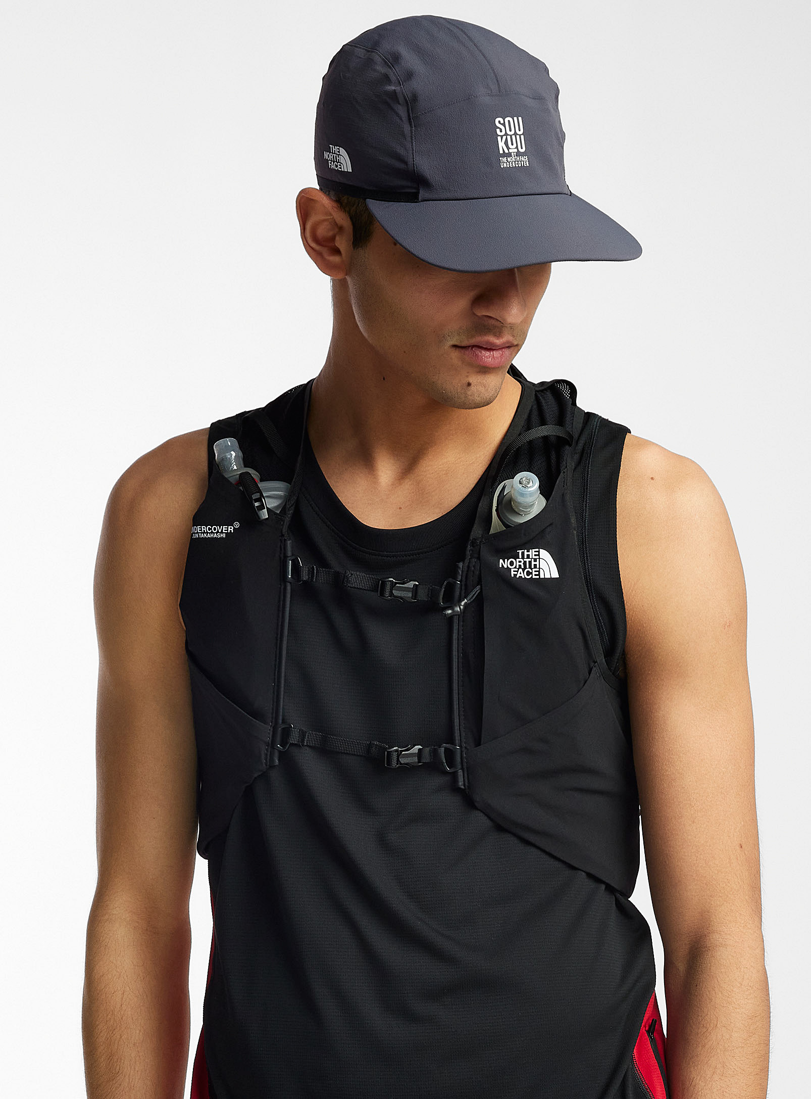 The North Face X Undercover Soukuu Trail Run Double-flask Vest In Black