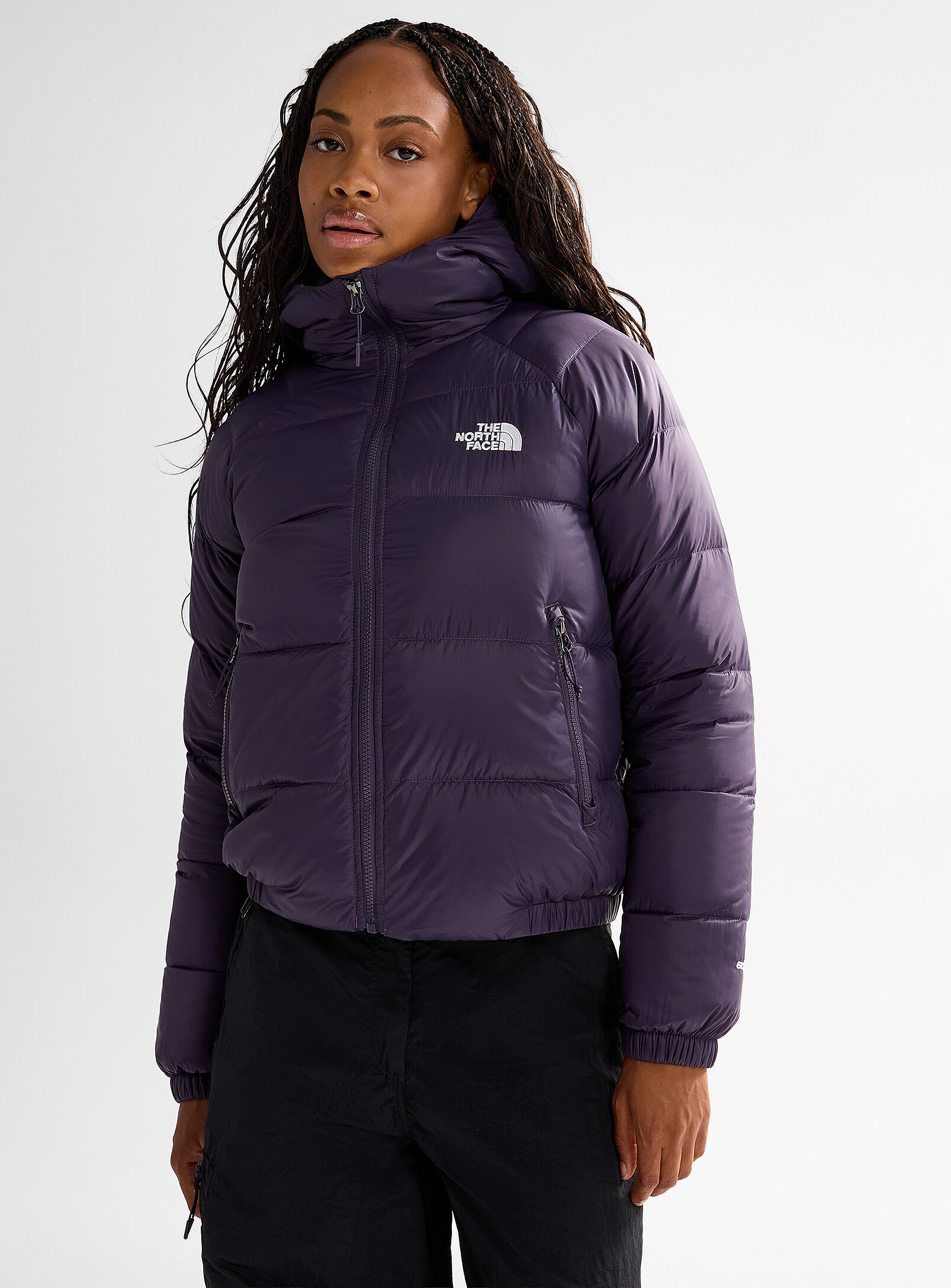 The North Face - Le matelassé court à capuche Hydrenalite (Femme, Cramoisi, T.GRAND)
