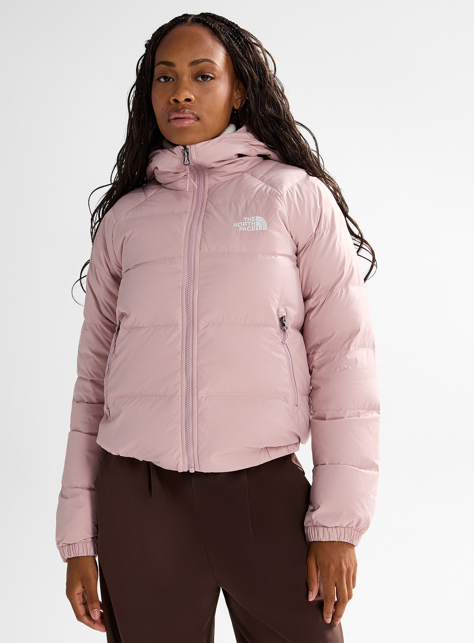 The North Face - Hydrenalite cropped hooded puffer jacket (Women, Pink, MEDIUM)