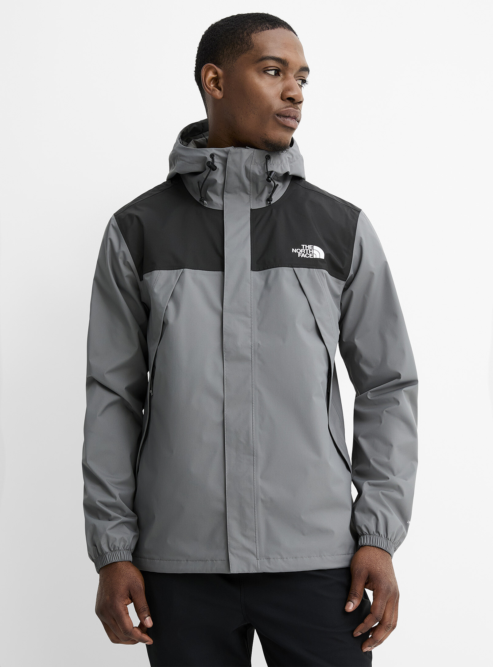 The North Face - Antora hooded raincoat (Men, Grey, SMALL)