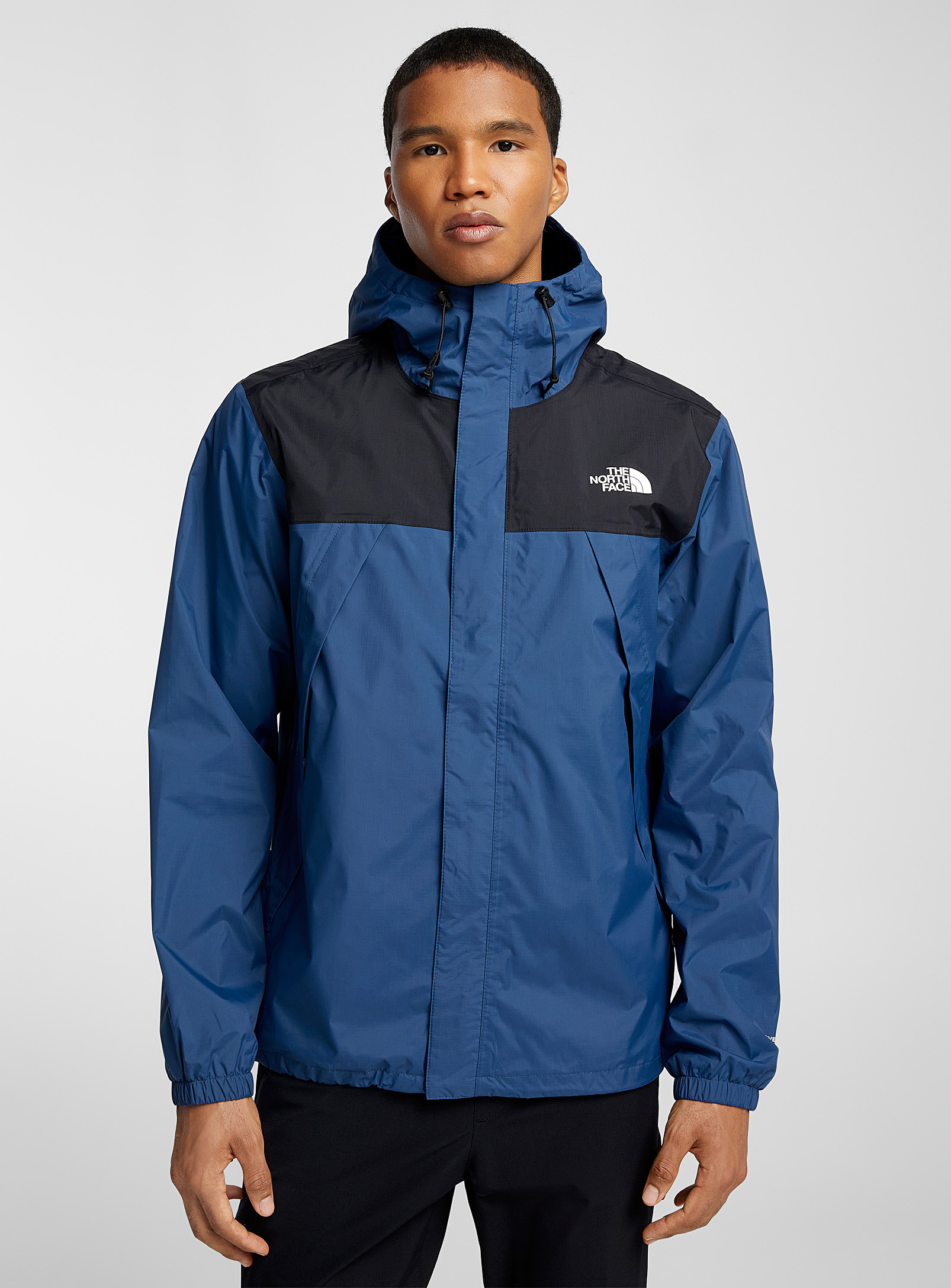 Shop The North Face Antora Hooded Raincoat In Marine Blue