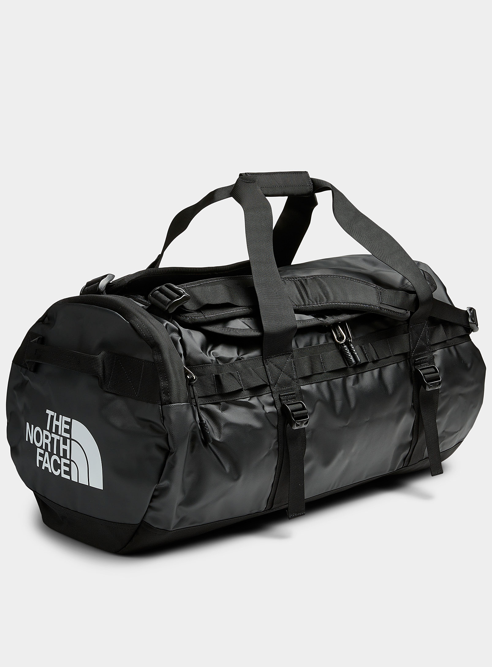 Shop The North Face Base Camp Duffle Bag In Patterned Black