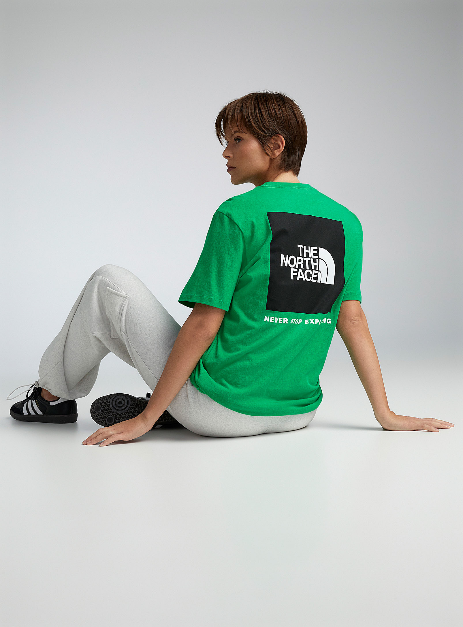 The North Face Box Logo T-shirt In Kelly Green