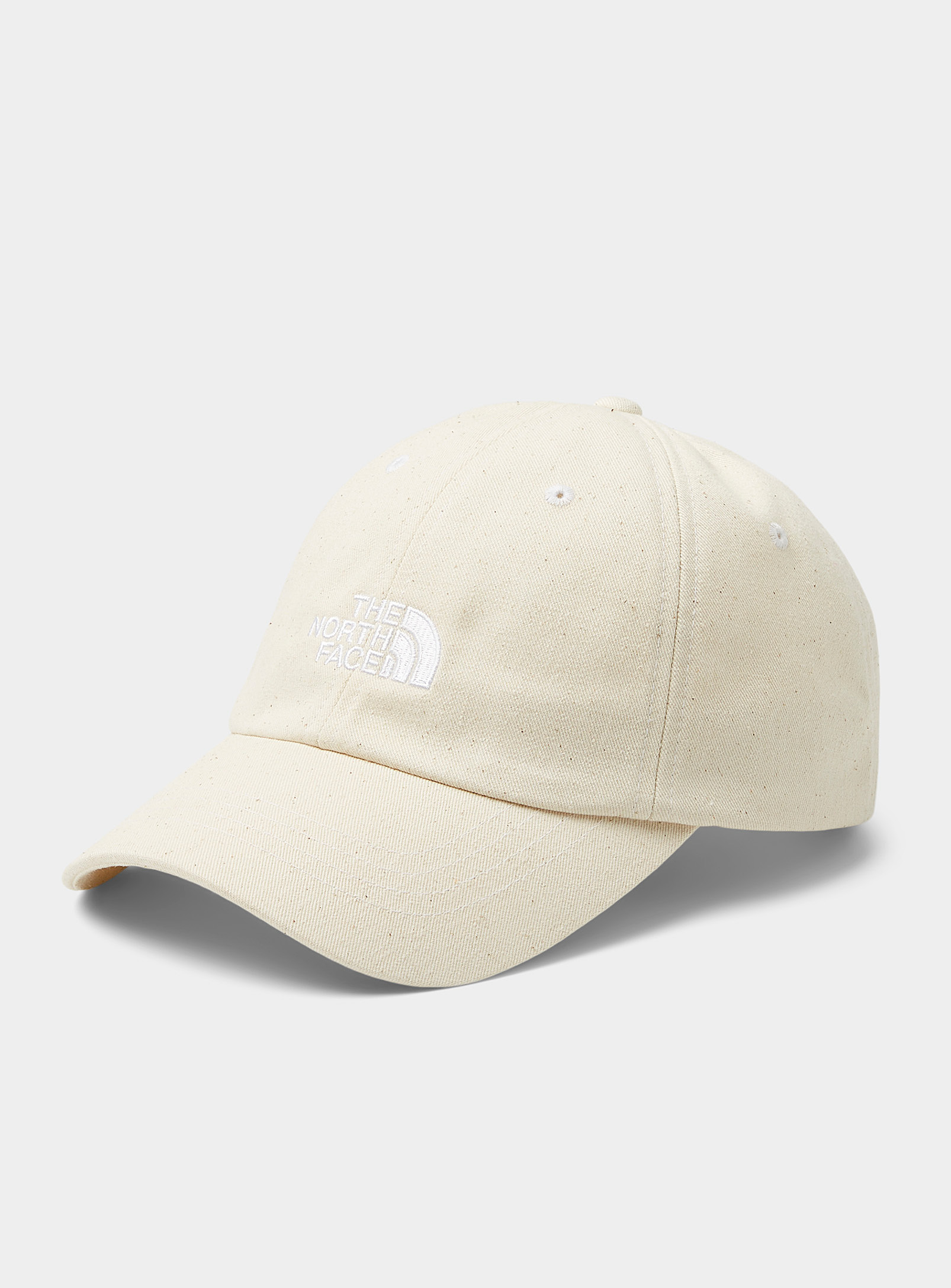 The North Face Solid Logo Cap In Off White