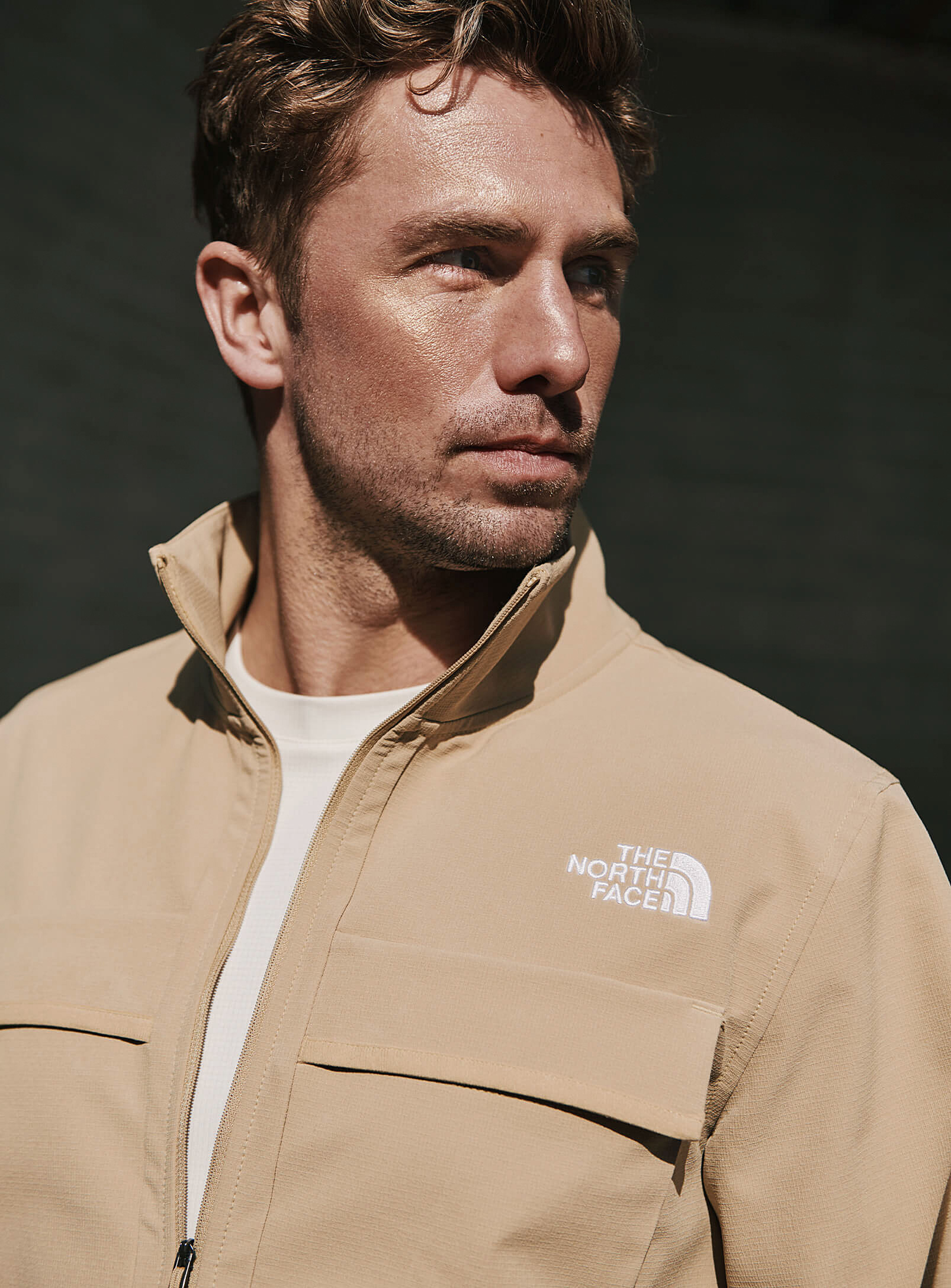 The North Face Willow Stretch Ripstop Jacket In Sand