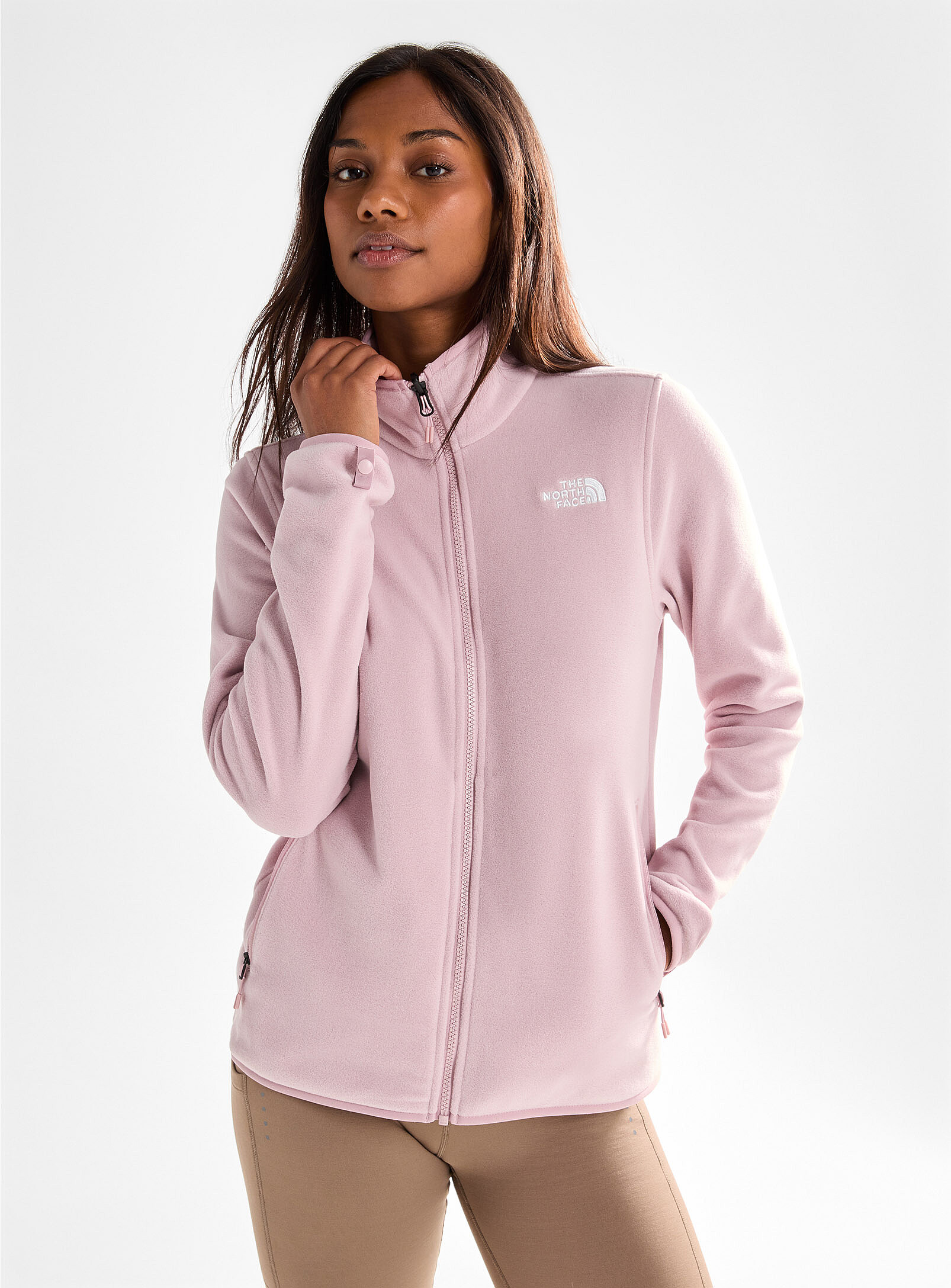 The North Face - TKA Glacier zipped polar fleece jacket (Women, Pink, LARGE)