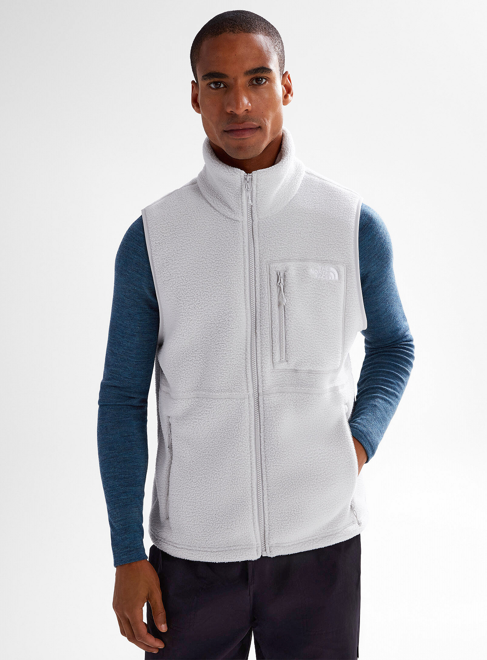 The North Face - La veste polaire zippée sans manches Yumiori (Homme, Gris, T.GRAND)