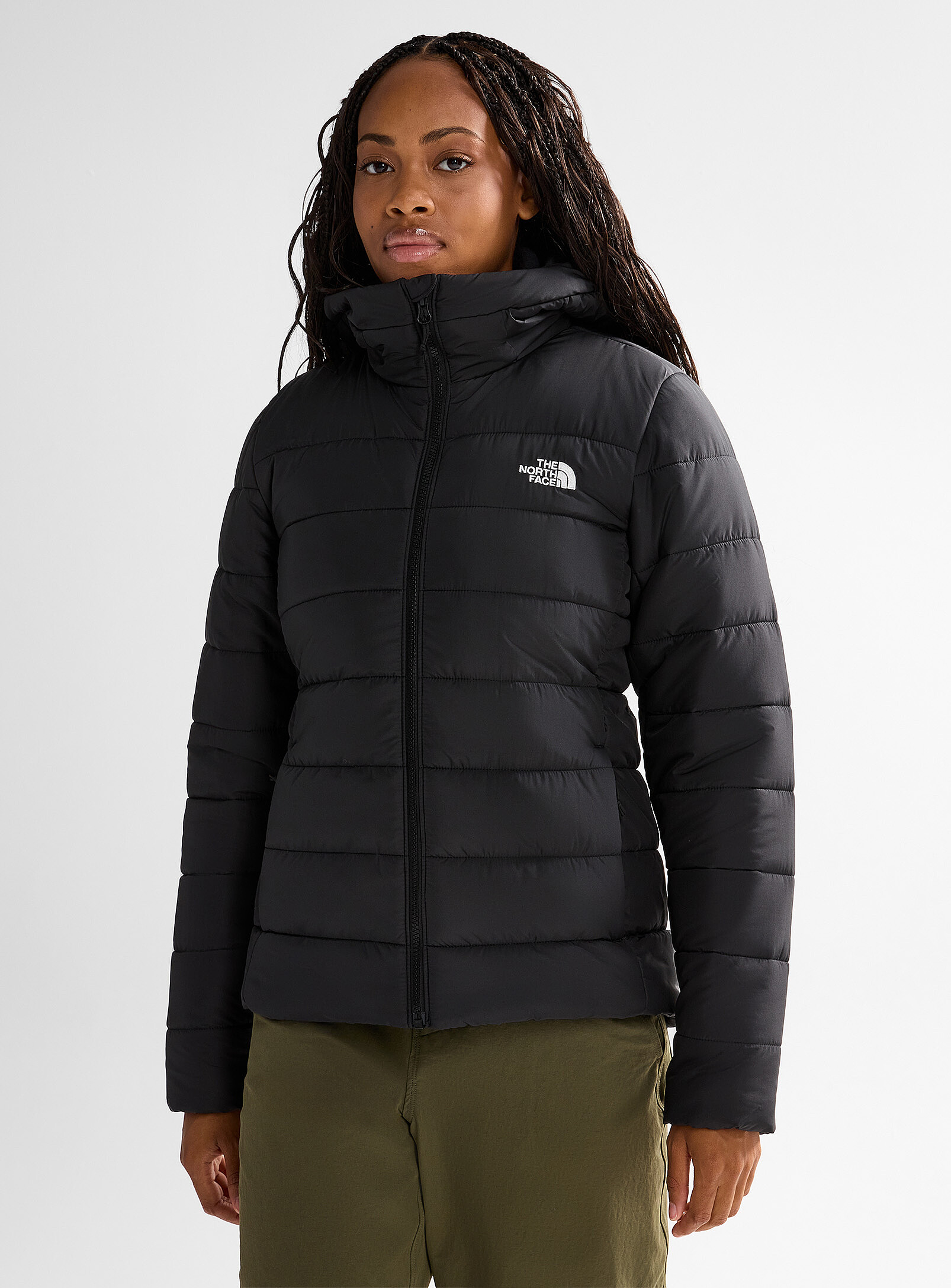 The North Face - La veste matelassée à capuche Aconcagua (Femme, Noir, T.GRAND)