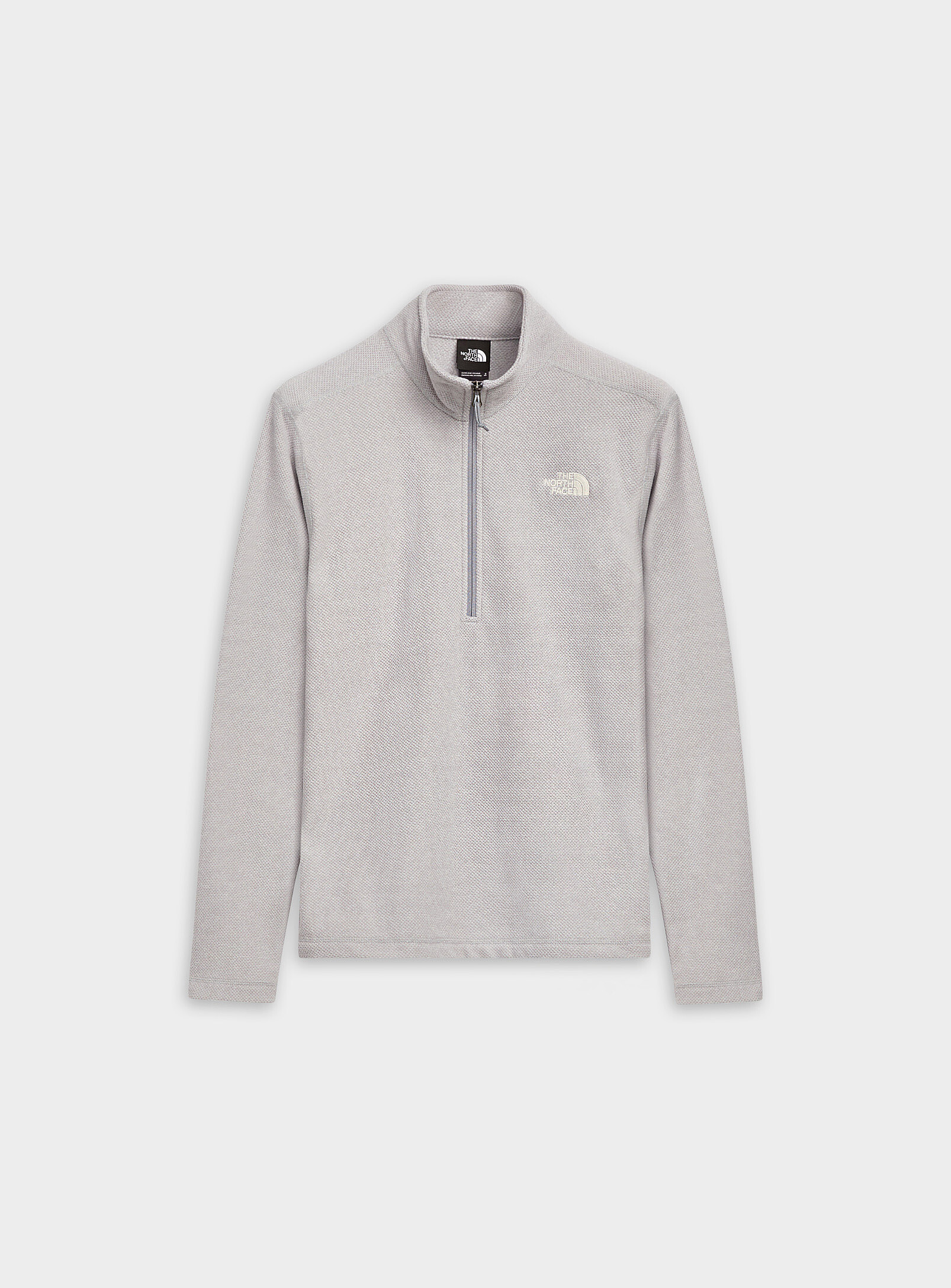The North Face - Le chandail col zippé envers peluche (Homme, Gris, TT.GRAND)