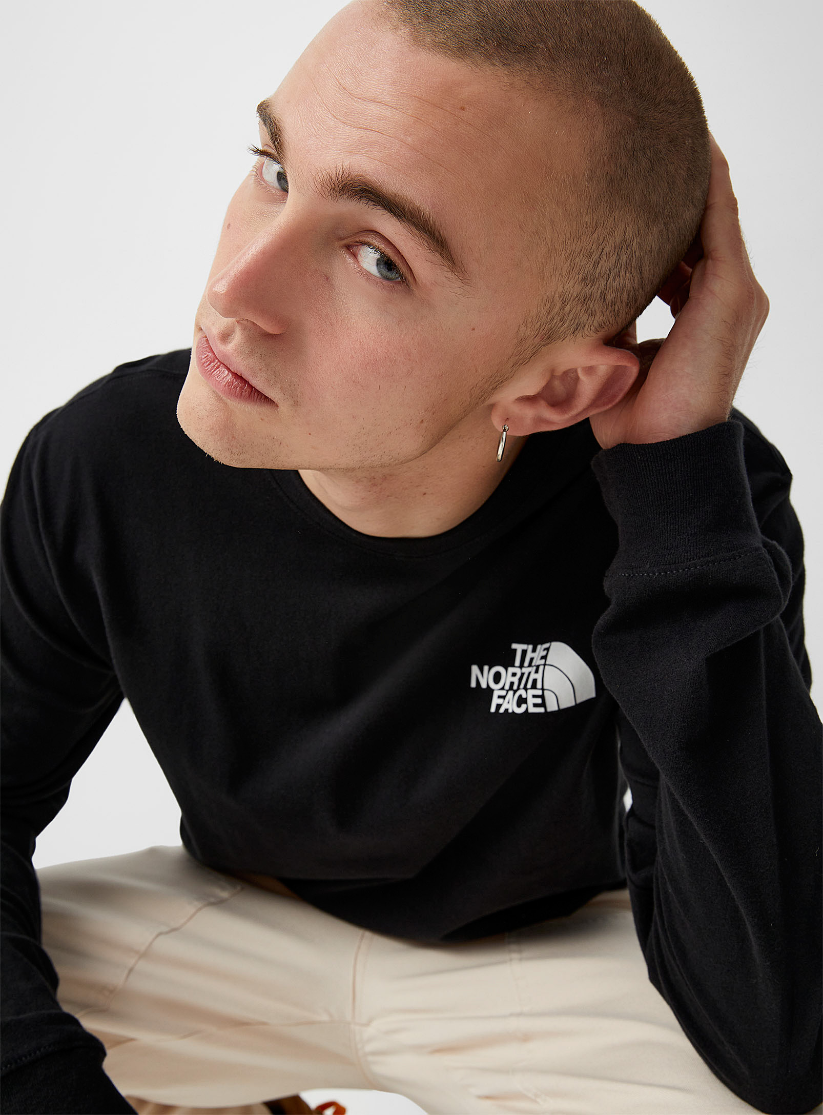 Shop The North Face Box Logo Long-sleeve T-shirt In Black