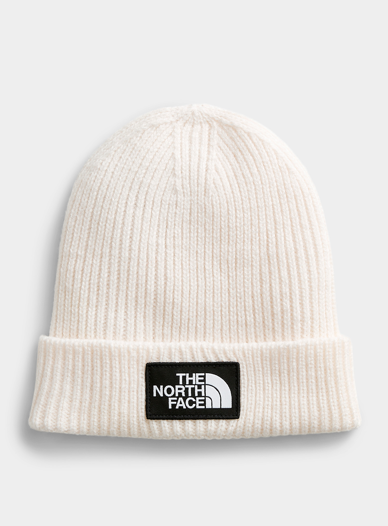 THE NORTH FACE RIBBED KNIT LOGO TUQUE