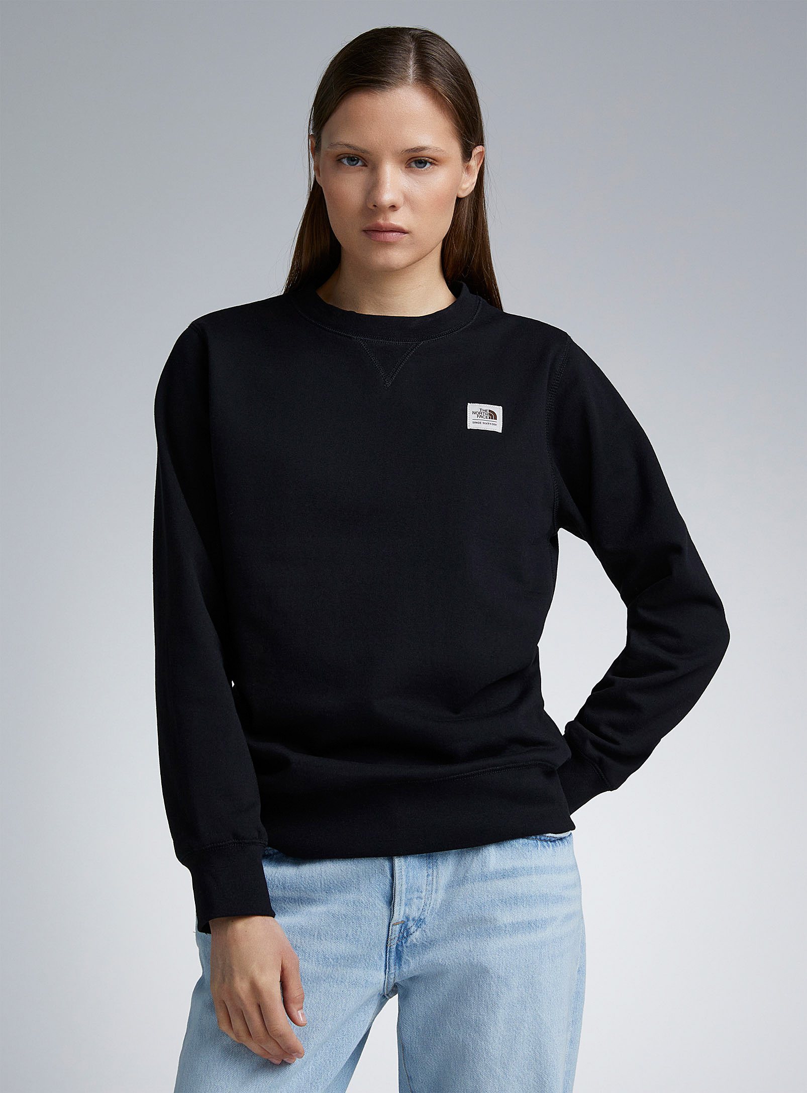 The North Face Logo Patch Sweatshirt In Oxford