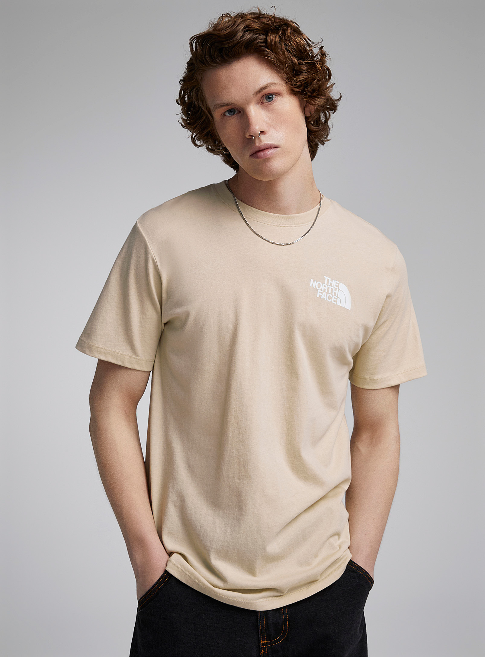 The North Face Box Logo T-shirt In Sand
