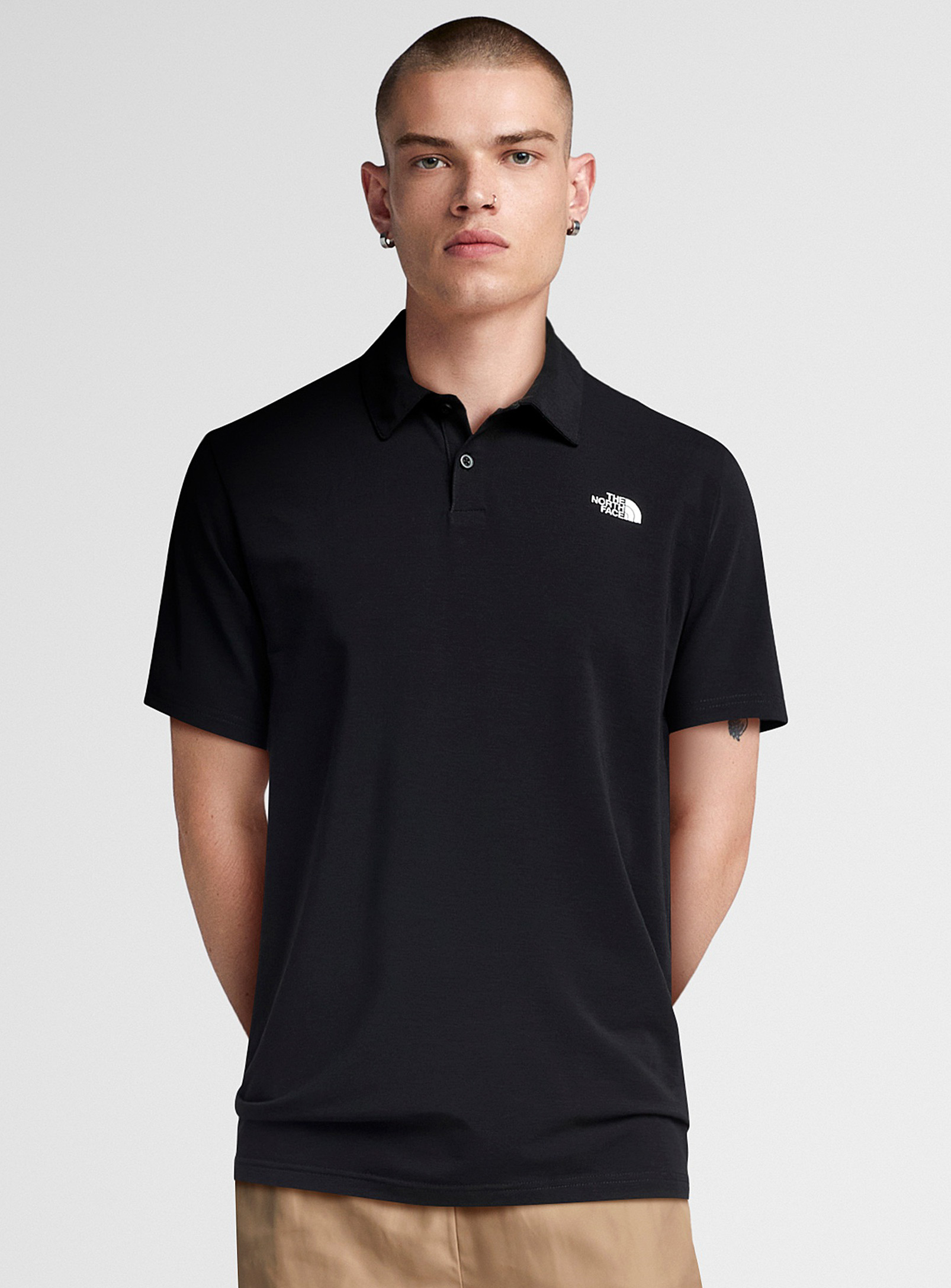 The North Face Chest Logo Light Polo In Black