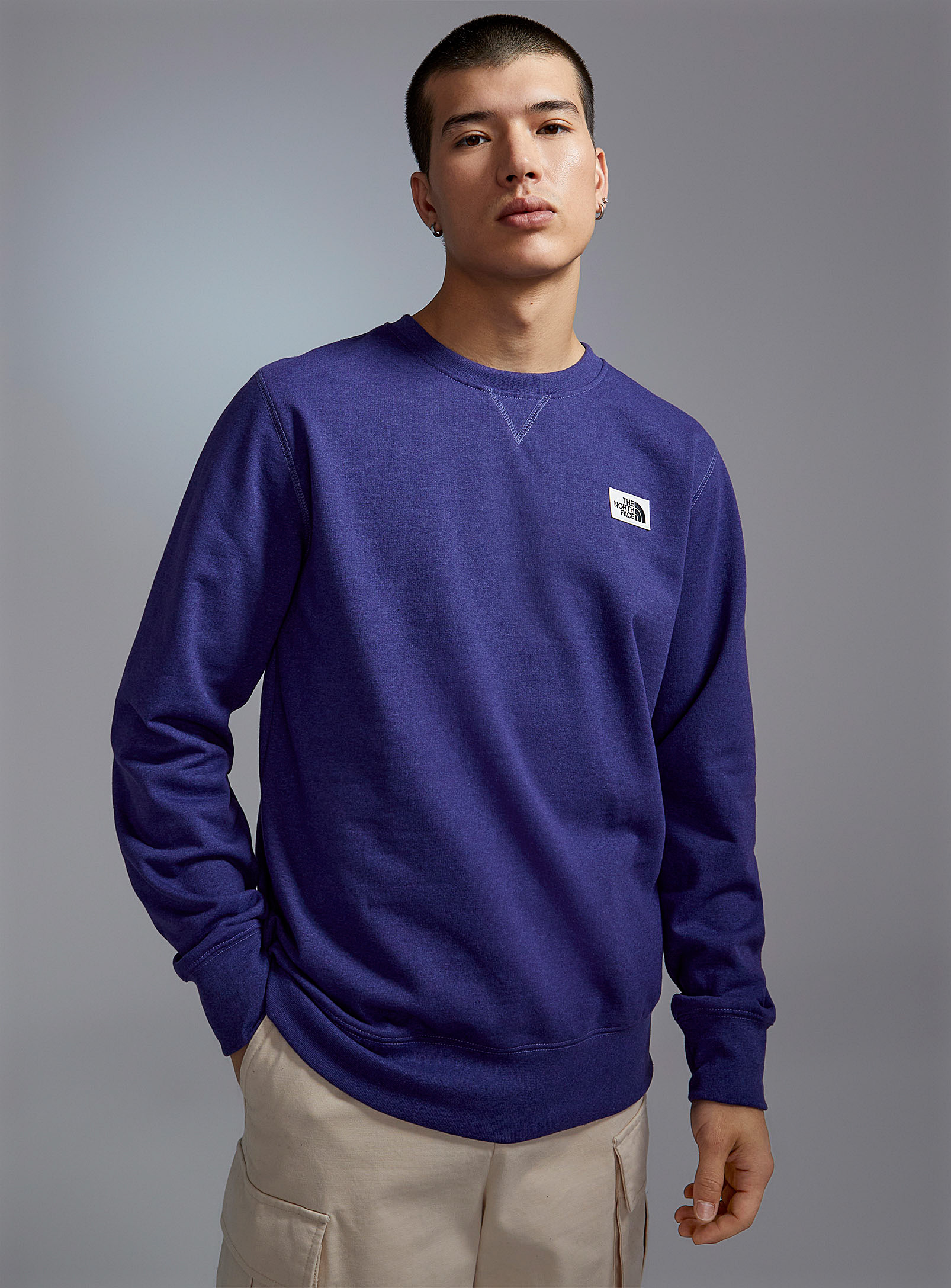 The North Face Recycled Heritage Patch Crew-neck Sweatshirt In Mauve