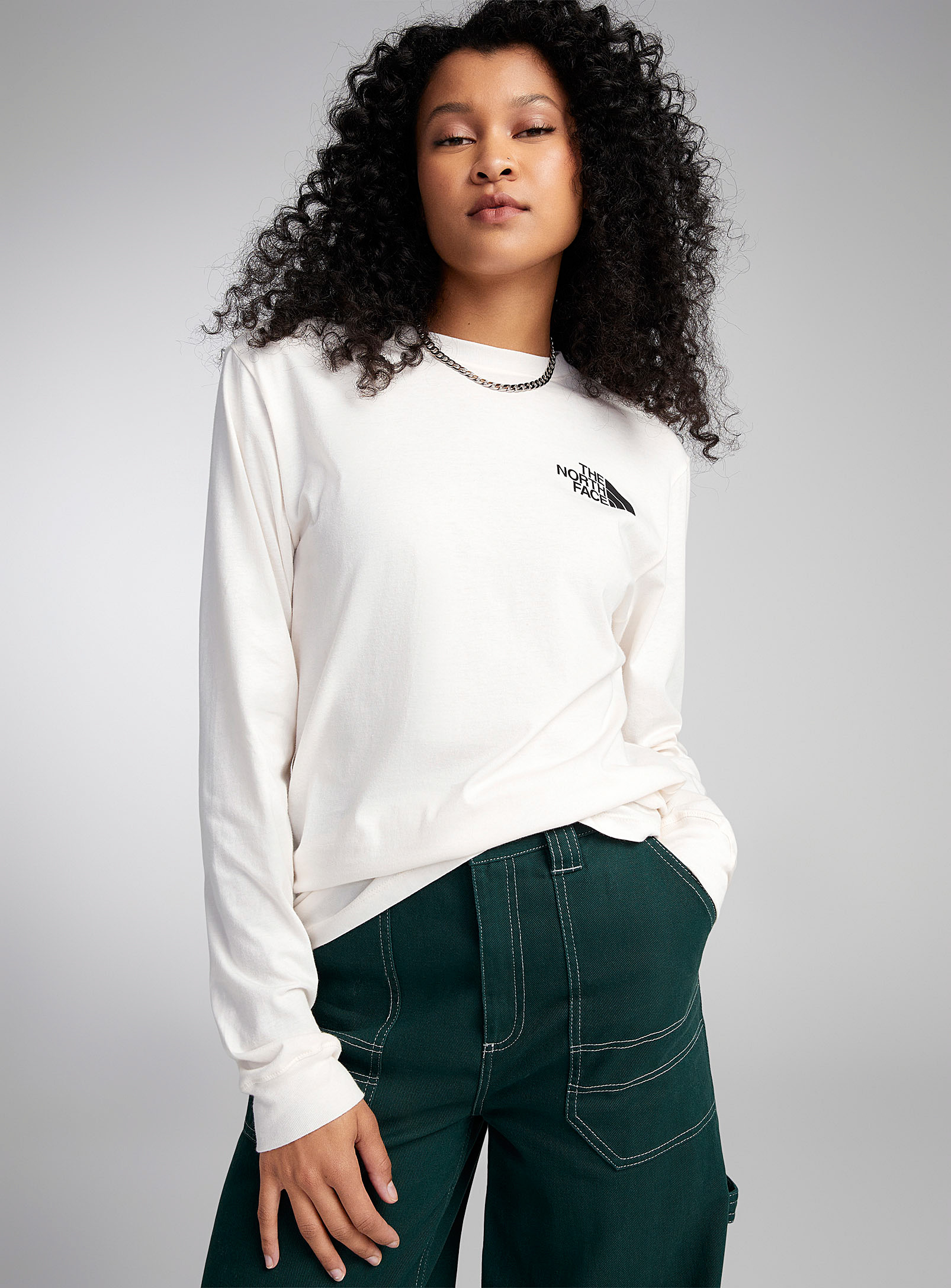 The North Face Box Logo T-shirt In Ivory White