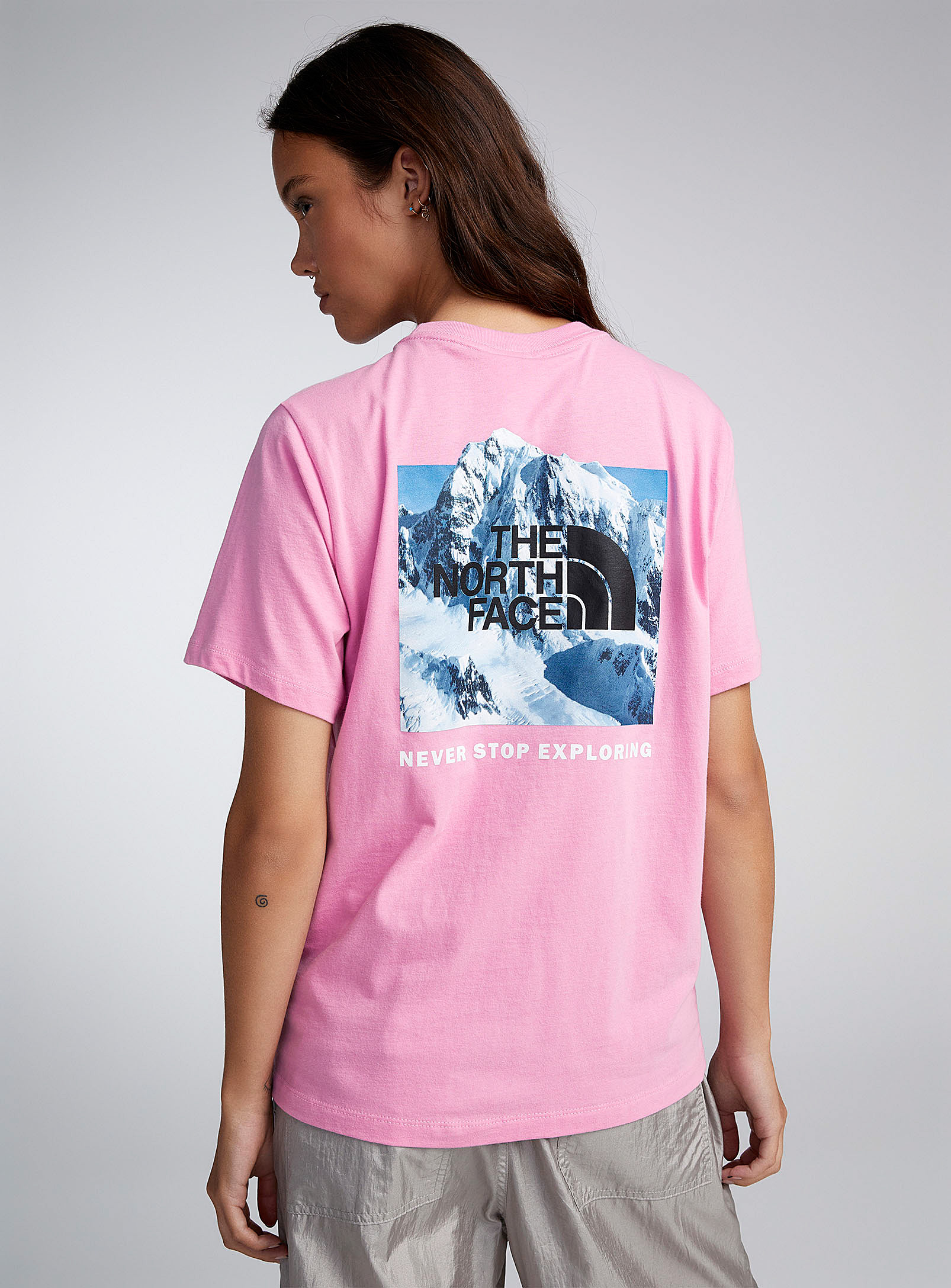 The North Face Box Nse Logo Tee In Pink